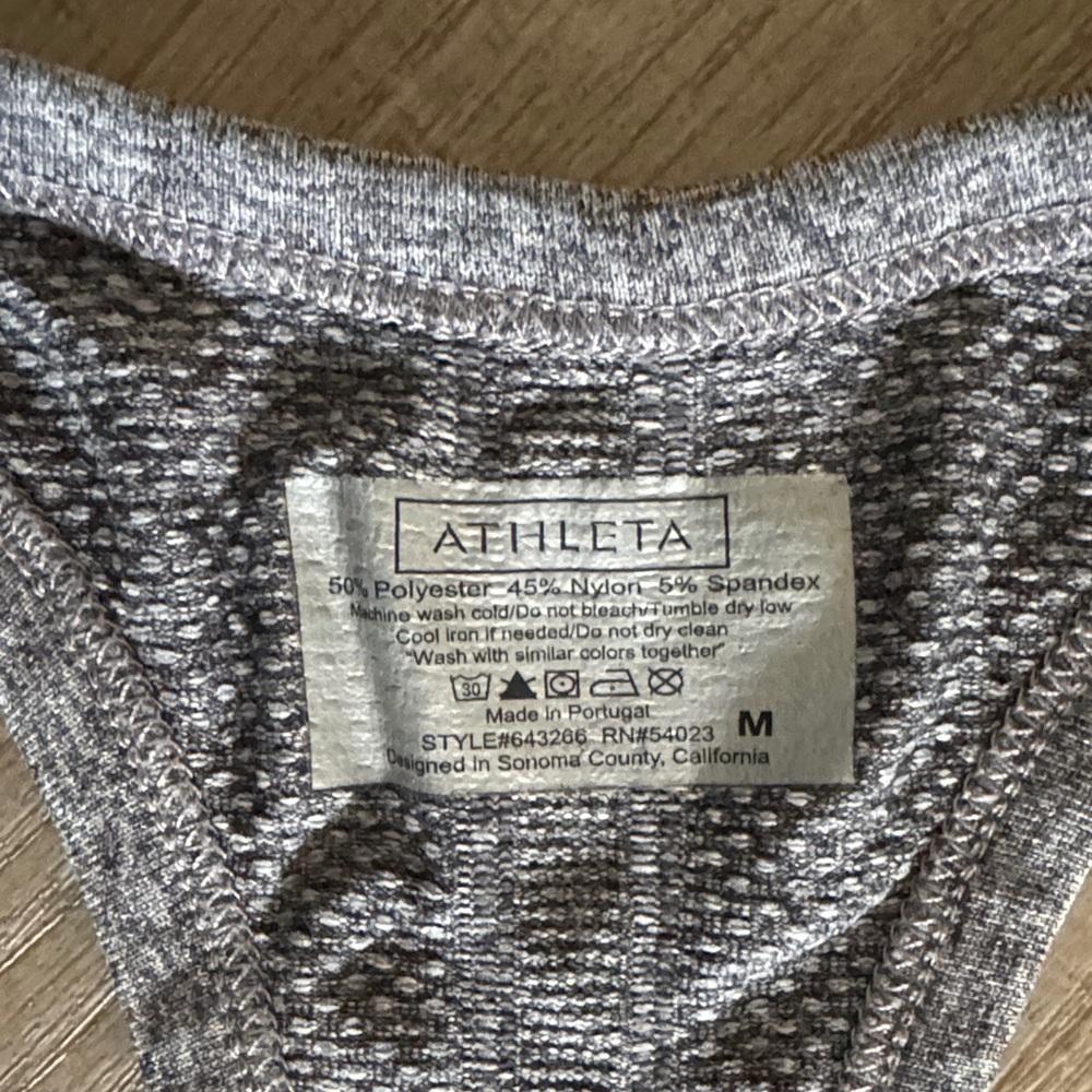 Athleta Gray Racerback Tank Top - Picture 4 of 6